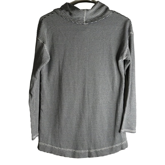 J. Jill Navy & White Textured Cowl Neck Tunic Size XS #185531 - Picture 5 of 10